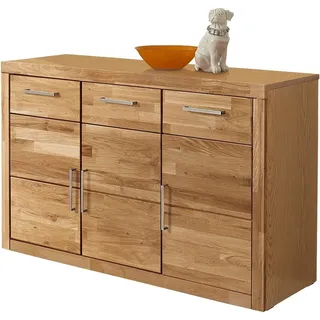 OTTO home Logo Sideboard 130 cm x 80 cm x 42 cm Braun Holz massiv