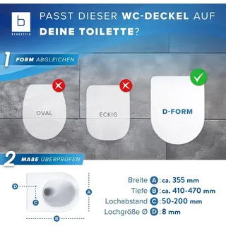 Benkstein WC-Sitz D-Form Absenkautomatik Weiß