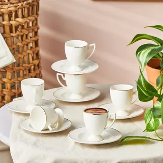 KARACA Kaffeetasse 0,085 l Weiß 6 St.