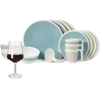 moritz Harmonie Geschirr Set 16-tlg. für 4 Personen rot