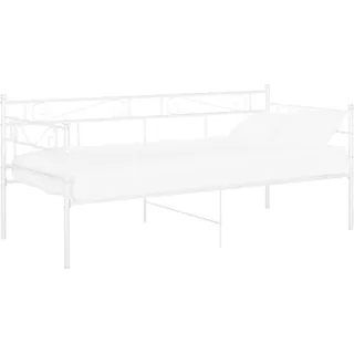 vidaXL Schlafsofa Bettgestell Weiß Metall 90x200 cm - Weiß