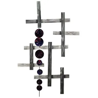 Kunstloft Wanddeko Silber 70/109 cm , Schwarz, Silberfarben , Metall , 2.4x109x6 cm , Bilder & Rahmen, Wanddeko
