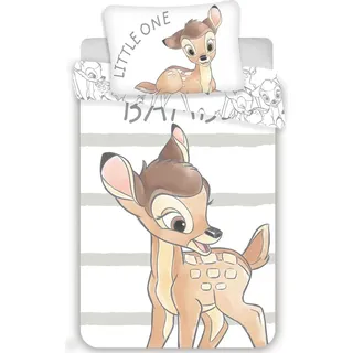 Bambi Bettwäsche Bambi Streifen Baby 100x135, 40x60 cm / 40 x 60 cm Baumwolle