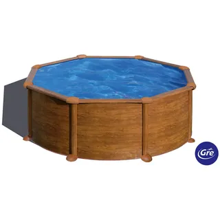 Gre Pool-Set , Braun , Metall , 132 cm , Freizeit & Co, Pools & Wasserspaß, Pools, Stahlwandpools