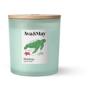 Ava&May Maldives Duftkerze 400g weiße Orchidee, Meeresbrise, blumig vegan