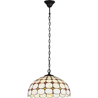 Rabalux 8076 Kronleuchter 2 Spots Marvel, E27, bronze-silber-mehrfarbig, rund, Klassisch, ø400mm - Bronze