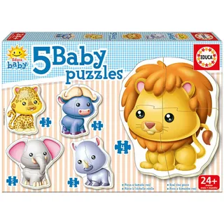 Educa Puzzle. Baby Puzzles Wild Animals 2x2/2x3/4Teile