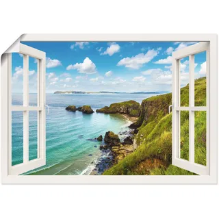 Artland Wandbild »Küstenweg in Nordirland durchs Fenster« Meer Bilder 1 Stk. tlg. als Leinwandbild, Wandaufkleber oder Poster in versch. Größen, grün