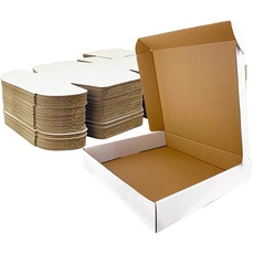 Giftgarden Versandkarton, faltbar, 305 x 229 x 76 mm, 20 Stück, Karton, selbstmontierbar, für Versand oder Lagerung, weiß