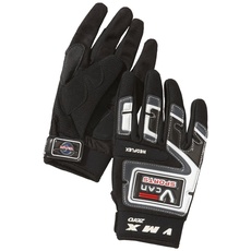 Protectwear MX01-SW-XL Crosshandschuhe, Downhillhandschuhe, BMX-Handschuhe aus Reißfestem Textil mit Kunstoffaufsätzen, Größe XL, Schwarz/Weiß