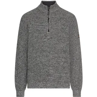 camel active Herren Strick-Troyer mit melierter Struktur Schwarz, Menswear-XL