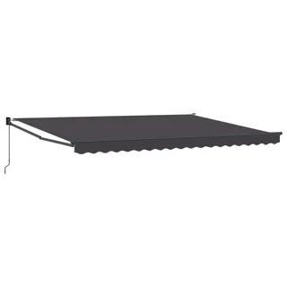 Einziehbare Markise Anthrazit 4 x 2 m - Grau