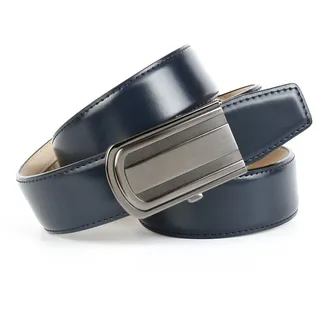 Anthoni Crown Ledergürtel Businessgürtel, blau,