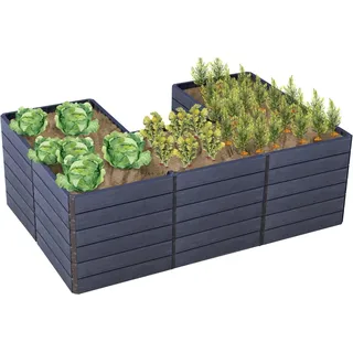 Garantia Hochbeet-System U L Ergo Quadro 75 cm x 240 cm x 160 Wood