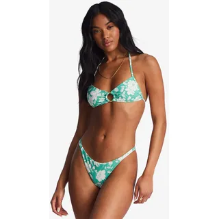 Bandeau-Bikini-Top BILLABONG "Field Day Ring", Damen, Gr. M, Cup B, grün (sweet grass), Obermaterial: 78% Nylon, 22% Elasthan;, Bikini-Oberteile Bandeau-Bikini-Top