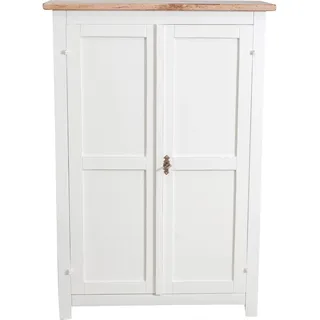 Biscottini Schrank aus Massivholz 100x25x68 cm | Rustikaler Kleiderschrank aus Holz | Vintage Kleiderschrank