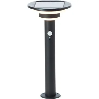 Brilliant Außenstandleuchte Edelstahl 45 cm 430 lm inkl. Bewegungsmelder schwarz
