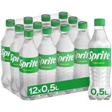 Sprite , Maximale Erfrischung mit Limetten und Zitronen Geschmack in praktischen Flaschen , 12 x 500 ml Einweg Flaschen