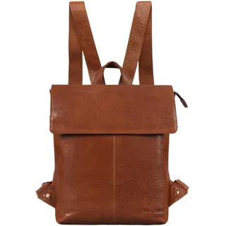 STILORD 'Charlie' Vintage Lederrucksack Braun Mittelgroßer Daypack für Damen Herren 13,3 Zoll Laptop Rucksack aus Echtem Leder, Farbe:maraska - braun