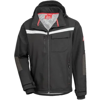 NITRAS Motion Tex Plus Arbeitsjacke - Softshelljacke für Herren/Damen Schwarz / silber S - Silber