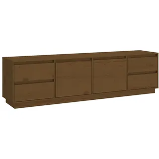 vidaXL TV-Schrank Weiß 176x37x47,5 cm Massivholz Kiefer