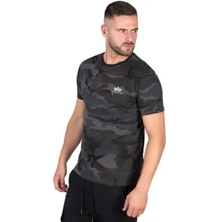 Alpha Industries Backprint T Camo T-Shirt für Herren Black Camo