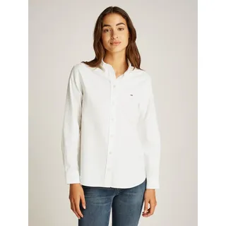 Tommy Jeans Damen Hemd Oxford Regular Fit, Weiß (Ecru), M