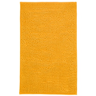 Brandsseller Moderne Chenille Badmatte Duschmatte Badeteppich im Shaggy Style (60 x 90 cm, Orange)