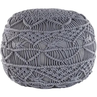 Beliani Pouf Baumwolle 40 x 40 x 40 cm Grau