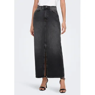 ONLY Jeansrock »ONLCILLA LONG SLIT SKIRT DNM NOOS«, schwarz