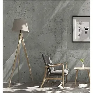 Bai You Mei Selbstklebende Tapete Selbstklebenden Tapeten Betonoptik Klebefolie Wandaufkleber Wallpaper Wohnzimmer Selbstklebend Tapet Muster Grau Wasserfeste Sticker Möbelfoil.
