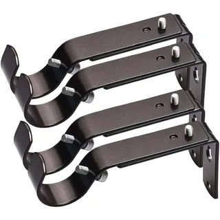 Vorhangstange Halterung für 25mm bis 29mm Rods,justierbar (Öl eingerieben Bronze-4Stück)