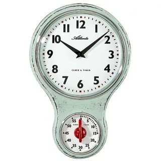 Atlanta Küchen-Wanduhr 19,5 cm 6124/6 hellgrün