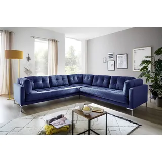 OTTO home Wohnlandschaft Cord 265 cm U-Form Blau