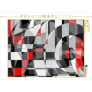 CALVENDO Puzzle Schwarz weiß trifft rot Version 1 | 1000 Teile Lege-Größe 64 x 48 cm Foto-Puzzle für glückliche Stunden