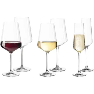 Leonardo PUCCINI Weinglas Sektglas 6er Single-Set - Transparent