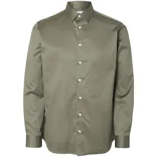 SELETED HOMME Herren SLHSLIMETHAN Shirt LS Classic NOOS Hemd, Kalamata, Large