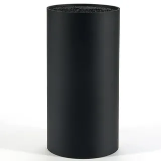 Cheerhom Messerblock Ohne Messer Schwarz, Universal Messerblocks mit Flexiblen Lamellen, Messerblock Leer mit Borsten, Unbestückte Messerblöcke für 5-8 Messer Aller Art, 22 x 11 x 11 cm