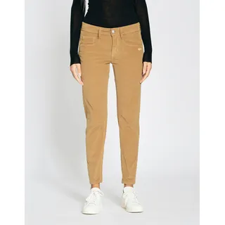 GANG Cordhose »94AMELIE CROPPED«, mit doppelter rechter Gesäßtasche, braun