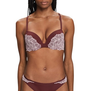 ESPRIT Damen Big Flower Lace Rcs Clas.push Push Up BH, Rust Brown, 75C EU