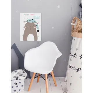 Queence »More sleep« Kunst Tiere klassische Fantasie Premium-Leinwandstoff, Handarbeit aus Deutschland,