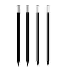 noTrash2003 Magnetbleistift Set, magnetisch anziehender Bleistift mit Metallkappe, edles Design ideal als Kühlschrankmagnete, Zubehör für magnetische Notizblöcke (4er)