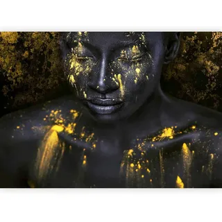 artgeist Fototapete , Gelb, Schwarz , Textil , Personen , 400x280 cm , Ce , Tapeten & Wandverkleidungen, Fototapeten