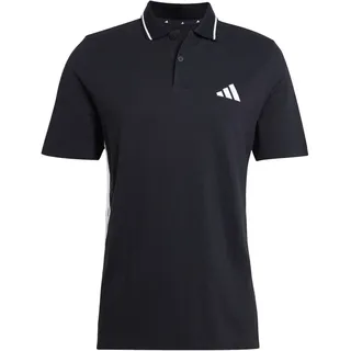 adidas Essentials 3-Streifen Piqué Kurzarm-poloshirt Black / White XL