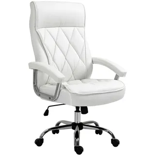 Vinsetto Chefsessel Kunstleder Weiß
