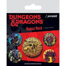 Pyramid Dungeons & Dragons pack 5 badges Beastly