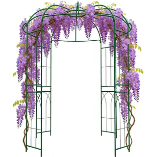 Relaxdays Rosenpavillon 275 x 211 x 211 cm Dunkelgrün