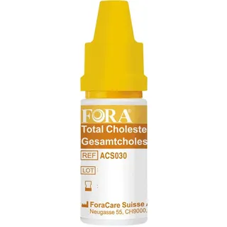 Fora Cholesterin-Kontrolllösung - für 6 Cholesterin Messgerät Zuhause Bluetooth-Sync 1 St