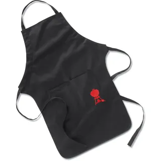 Weber Grillschürze mit Stickerei 6533 schwarz Grillschürze mit großen Taschen für Utensilien