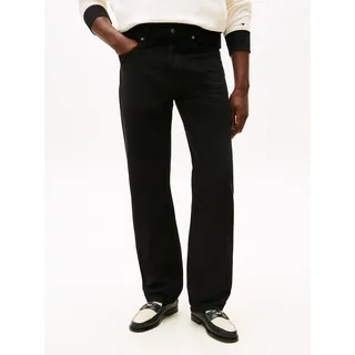 Straight-Jeans TOMMY HILFIGER "DOVER", Herren, Gr. 34, Länge 34, schwarz, Denim/Jeans, Obermaterial: 100% Baumwolle, regular fit, Jeans Straight-Jeans, Regular fit, gerades Bein